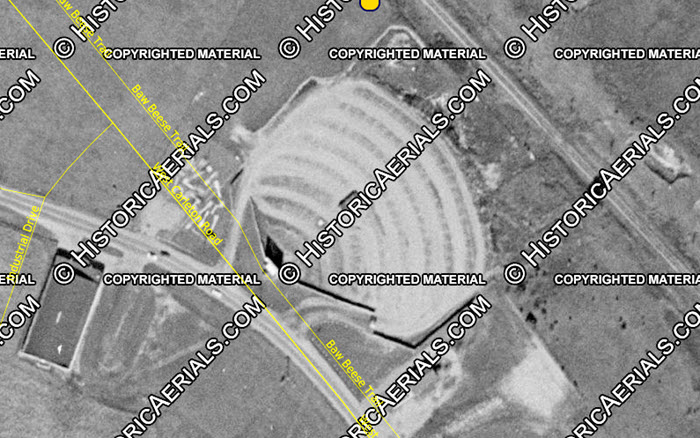 Hillsdale Drive-In Theatre - 1955 Aerial